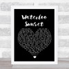 The Kinks Waterloo Sunset Black Heart Song Lyric Quote Music Print