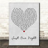 McBride & The Ride Just One Night Grey Heart Song Lyric Wall Art Canvas Framed Print
