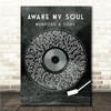 Mumford & Sons Awake My Soul Grunge Grey Vinyl Record Song Lyric Wall Art Canvas Framed Print