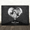 Mary J Blige Be Without You Landscape Black Heart Wedding Photo Song Lyric Wall Art Canvas Framed Print