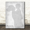 MAJOR Why I Love You Mother & Child Grey Song Lyric Wall Art Canvas Framed Print