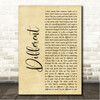 Micah Tyler Different Rustic Script Song Lyric Wall Art Canvas Framed Print