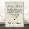 Mariah Carey Ill Be There Script Heart Song Lyric Wall Art Canvas Framed Print