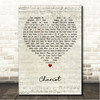 Mega Chariot Script Heart Song Lyric Wall Art Canvas Framed Print