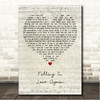 Michael Stanley Falling In Love Again Script Heart Song Lyric Wall Art Canvas Framed Print