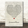 My Chemical Romance Summertime Script Heart Song Lyric Wall Art Canvas Framed Print