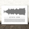 M People Just For You Sound Wave Minimal Song Lyric Wall Art Canvas Framed Print