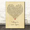 Michael Stanley Falling In Love Again Vintage Heart Song Lyric Wall Art Canvas Framed Print