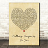 Mickey Guyton ft. Kane Brown Nothing Compares To You Vintage Heart Song Lyric Wall Art Canvas Framed Print