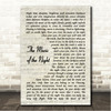 Michael Crawford The Music of the Night Vintage Script Song Lyric Wall Art Canvas Framed Print