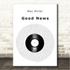 Mac Miller Good News Vinyl Record Song Lyric Wall Art Canvas Framed Print