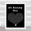 The Weather Girls It's Raining Men Black Heart Song Lyric Quote Music Print