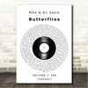 MAX & Ali Gatie Butterflies Vinyl Record Song Lyric Wall Art Canvas Framed Print