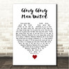 Manchester United FC Glory Glory Man United White Heart Song Lyric Wall Art Canvas Framed Print