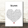 Muse Verona White Heart Song Lyric Wall Art Canvas Framed Print