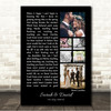 Neil Diamond Sweet Caroline 3 or 6 Square Wedding Photos Black Side Script Song Lyric Wall Art Canvas Framed Print