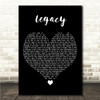 Nichole Nordeman Legacy Black Heart Song Lyric Wall Art Canvas Framed Print