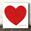 Neil Diamond Something Blue Painted Red Heart Square Song Lyric Wall Art Canvas Framed Print