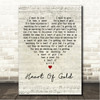 Neil Young Heart Of Gold Script Heart Song Lyric Wall Art Canvas Framed Print