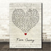 Niall Horan Fire Away Script Heart Song Lyric Wall Art Canvas Framed Print