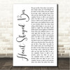 Nirvana Heart-Shaped Box White Script Song Lyric Wall Art Canvas Framed Print