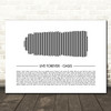 Oasis Live Forever Sound Wave Minimal Song Lyric Wall Art Canvas Framed Print