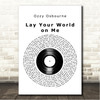 Ozzy Osbourne Lay Your World on Me Vinyl Record Song Lyric Wall Art Canvas Framed Print