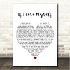 OneRepublic If I Lose Myself White Heart Song Lyric Wall Art Canvas Framed Print
