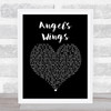 Westlife Angel's Wings Black Heart Song Lyric Quote Music Print