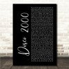 Pulp Disco 2000 Black Script Song Lyric Wall Art Canvas Framed Print