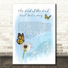 Paul McCartney The End of the End Butterfly & Dandelion Blue Song Lyric Wall Art Canvas Framed Print