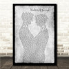 Pat Benatar Shadows of the Night Gay Couple Two Men Dancing Grey Song Lyric Wall Art Canvas Framed Print