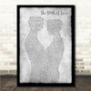 Peter Gabriel The Book of Love Gay Couple Two Men Dancing Grey Song Lyric Wall Art Canvas Framed Print