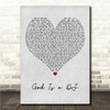 P!nk God Is a DJ Grey Heart Song Lyric Wall Art Canvas Framed Print