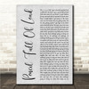 Paolo Nutini Pencil Full Of Lead Grey Rustic Script Song Lyric Wall Art Canvas Framed Print
