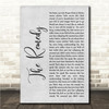 Puscifer The Remedy Grey Rustic Script Song Lyric Wall Art Canvas Framed Print