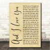 Perry Como And I Love You So Rustic Script Song Lyric Wall Art Canvas Framed Print