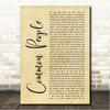 Pulp Common People Rustic Script Song Lyric Wall Art Canvas Framed Print