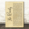 Puscifer The Remedy Rustic Script Song Lyric Wall Art Canvas Framed Print