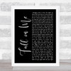 Andrea Bocelli Fall on Me Black Script Song Lyric Print