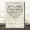 Paolo Nutini Caledonia Script Heart Song Lyric Wall Art Canvas Framed Print