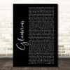 Fergie Glamorous Black Script Song Lyric Print