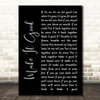 Fink Make It Good Black Script Song Lyric Print