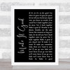 Fink Make It Good Black Script Song Lyric Print