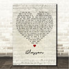 Porter Robinson Blossom Script Heart Song Lyric Wall Art Canvas Framed Print