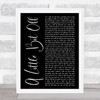 Five Finger Death Punch A Little Bit Off Black Script Song Lyric Print