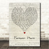 Puff Johnson Forever More Script Heart Song Lyric Wall Art Canvas Framed Print
