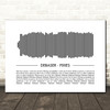 Pixies Debaser Sound Wave Minimal Song Lyric Wall Art Canvas Framed Print