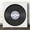 Paolo Nutini Abigail Square Blue Heart Vinyl Record Song Lyric Wall Art Canvas Framed Print