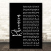 Fleetwood Mac Rhiannon Black Script Song Lyric Print